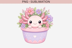 Pastel kawaii axolotl png design for T-shirts Product Image 2
