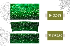 Green Glitter Tumbler Design, Glitter 40 Oz Tumbler Wrap Product Image 2