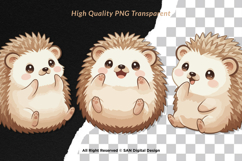 15 Bundle Watercolor Baby Hedgehog Animal Kids Spines Chibbi Product Image 2