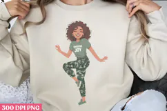 Empowering Black Girl Clipart PNG Product Image 1
