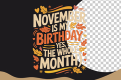 November birthday birthday quote fall birthday Product Image 2