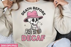 Death before decaf PNG, Iced Coffee Me Product Image 1