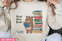 Read more books PNG, Book Lover Sublimation PNG Product Image 1