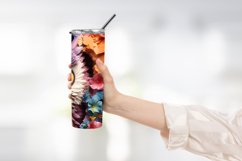 3D Owl Floral Tumbler Wrap Sublimation Product Image 2