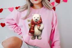 Valentines Day Bear Sublimation Clipart, Valentines Day PNG Product Image 2