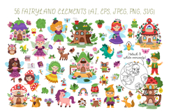 Fairyland clipart, seamless patterns and designs collection Product Image 2