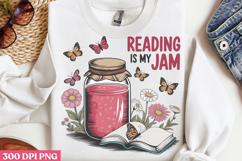 Reading Is My Jam PNG, Book Reader Sublimation PNG Product Image 3