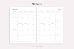 2027 Monthly Calendar with Holidays on 2 Pages, Printable Product Image 2