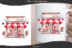Watercolor Valentine shop png design for T-shirts Product Image 2