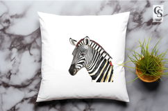 Zebra Head Watercolor Safari Animal Clipart Sublimation PNG Product Image 3