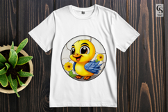 Cute Yellow Blue Bird Clipart Sublimation PNG Product Image 2