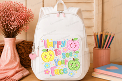 Happy To See Your Face SVG PNG Cute Smiling Apples Back to Product Image 2