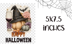 Floral Halloween Towel PNG, Boho Halloween Pumpkins Towel Product Image 2