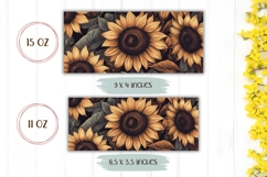 Sunflowers Mug Template, Cartoon Sunflowers Sublimation Product Image 2