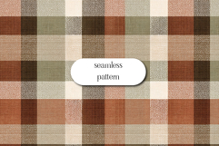 Neutral Autumn Plaid Seamless Pattern in Earth Tones Product Image 1