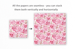Pink Roses Seamless Pattern, Digital Paper Product Image 2
