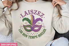LAISSEZ BON TEMPS ROULER PNG, Mardi Gras Sublimation PNG Product Image 1