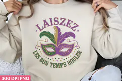LAISSEZ BON TEMPS ROULER PNG, Mardi Gras Sublimation PNG Product Image 1