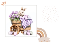 Purple Tulips Pillow Case Design, Easter Bunny Pillow Product Image 2