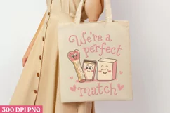 We're a perfect match PNG, Retro Valentine PNG Product Image 2