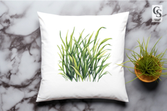 Watercolor Grass Clipart Sublimation PNG Product Image 2