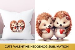 Cute Valentine hedgehog sublimation, hedgehog sublimation Product Image 1