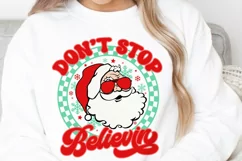 Don't Stop Believin, Christmas SVG, Santa Belivin SVG Product Image 3