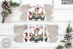 Merry Catmas Mug Wrap - Christmas Mug Sublimation Product Image 1
