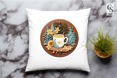 Floral Coffee Cup Clipart Sublimation PNG Product Image 3