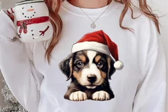 Christmas Peeking Dogs Clipart, Christmas PNG Product Image 2