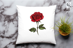 Classic Red Rose Clipart Sublimation PNG Product Image 3