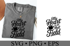 My heart is on that field Svg | Sport Svg | Shirt Svg Product Image 2