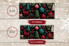 Knitted Christmas Mug Design, Knitted Winter Animals Mug Product Image 2