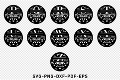 Halloween Split Monogram Letters Sign SVG Laser Cut Files Product Image 2
