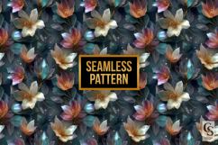 Dark Blue Flowers Digital Paper Pattern Product Image 2