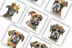 Cute Boxer Dog | Watercolour Clipart JPG Product Image 2