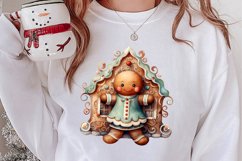 Gingerbread Man Sublimation Clipart, Gingerbread Man Clipart Product Image 2