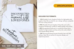 Disconnected Reconnect - Mental Health SVG T-Shirt Design Product Image 2