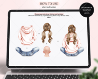 Autumn Sitting Family Clipart Portrait Creator Product Image 2