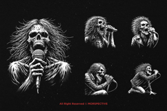 10 Bundle Dark Art Skull Vocalist Music Rock Metal Audio Product Image 3