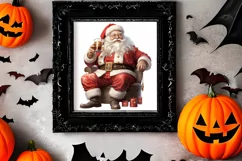 Watercolor Santa Claus Sublimation Clipart, Santa PNG Product Image 2