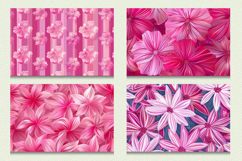 Pink Striped Flowers Cutting Boards sublimation Designs Product Image 2