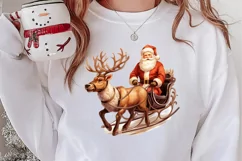 Christmas Sleigh Sublimation Clipart, Christmas PNG Product Image 2