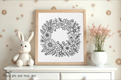 Spring flowers wreath SVG Product Image 2