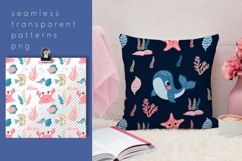 Cute sea animals. Seamless pattern. Kids digital paper Product Image 3