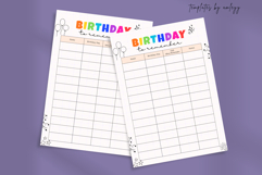 Birthday Tracker Planner Template | Editable Canva Design Product Image 2