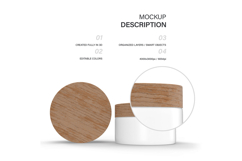 Plastic Jars With Wooden Lids - PSD Mockup Product Image 2