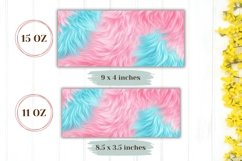 Blue Fur Mug Wrap Design, Pink Mug Sublimation, Fur Texture Product Image 2