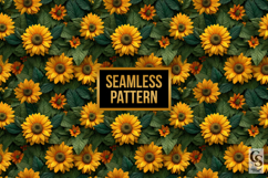 Autumn Sunflowers Pattern Digital Papers Product Image 2