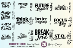 Motivational Sleeve SVG Bundle 20 Unique Quote Designs Product Image 2